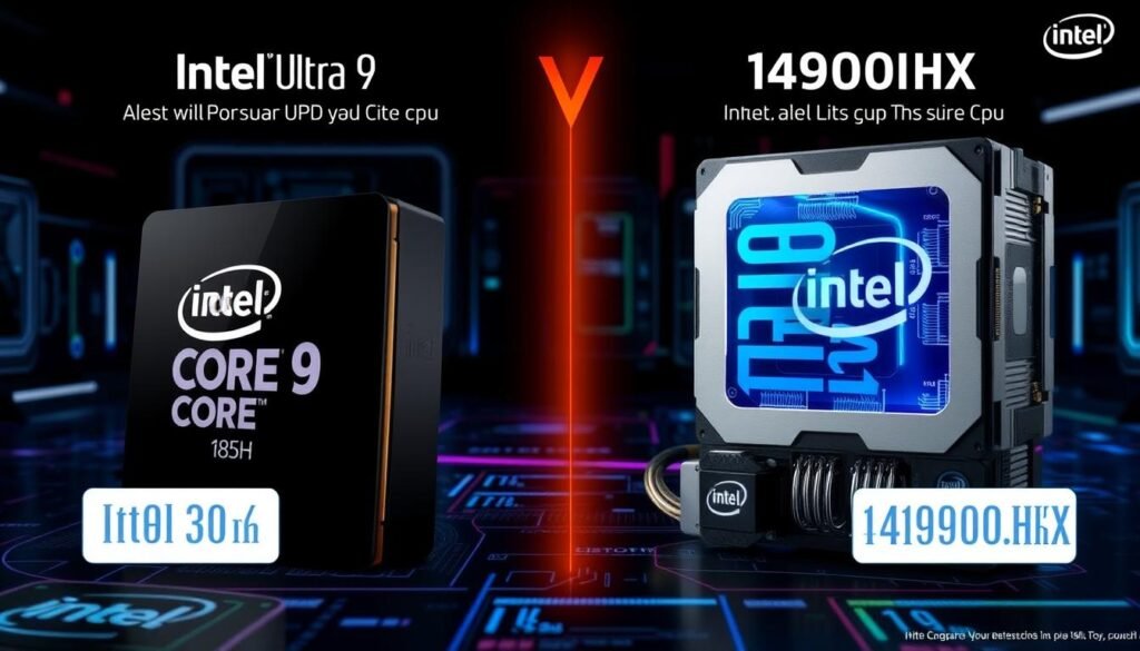 intel core ultra 9 185h vs 14900hx benchmark